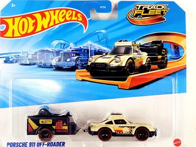 Hot Wheels 🔥 1:64 2024 Track Fleet Porsche 911 Off-Roader w/ Camper Tan - Image 1 of 4