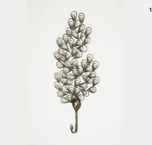 Anthropologie Looping Leaves Wall Hook 16.5" Brass Oversized Statement - Picture 1 of 4