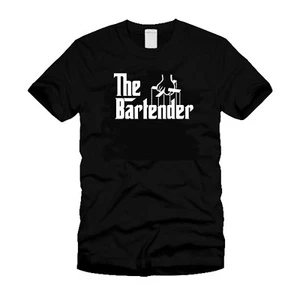 The Bartender - Divertida Cool Godfather Spoof Universidad Regalo Humor Camiseta Negra - Imagen 1 de 4