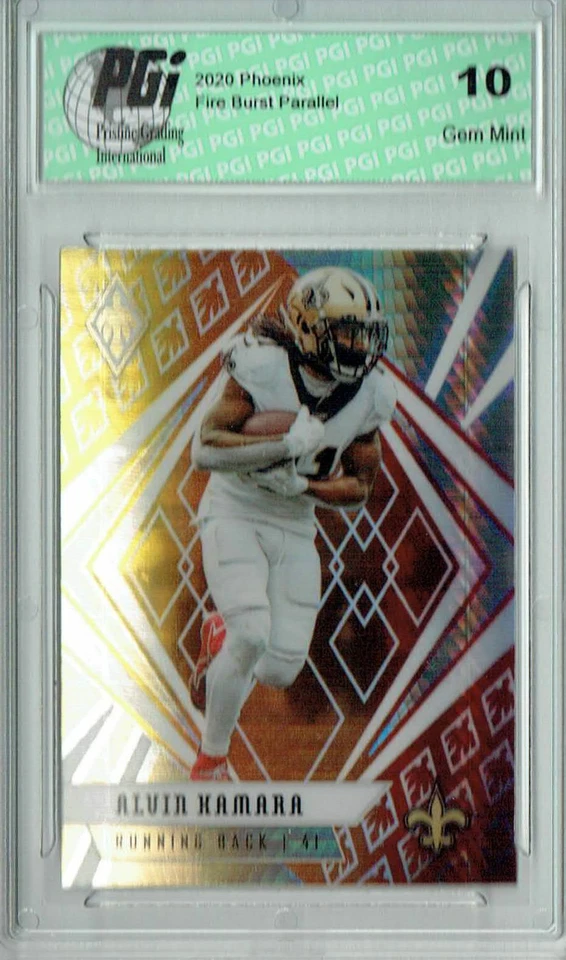 Alvin Kamara 2020 Phoenix #11 Fanatics Fire Burst Card PGI 10 - Image 1 of 1