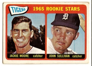 Jackie Moore/John Sullivan Tigers estrellas novatas 1965 Topps #593 número alto en muy buen estado/excelente - Imagen 1 de 2