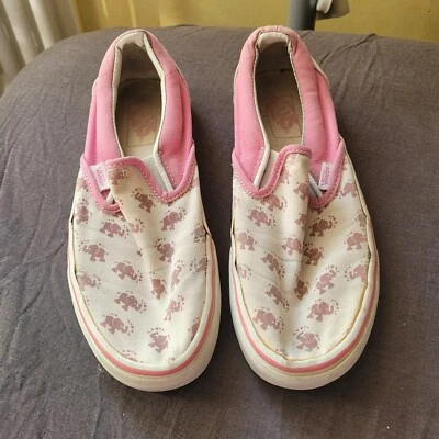 VANS Classic Slip on Schuhe Turnschuhe Sneaker 38,5 39 weiß rosa pink Elefanten - Bild 1 von 4