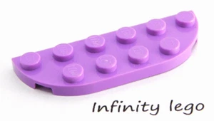 10 LEGO Medium Lavender / Purple Plate 2 x 6 Semicircle (18980) - 10 Pieces - Picture 1 of 1