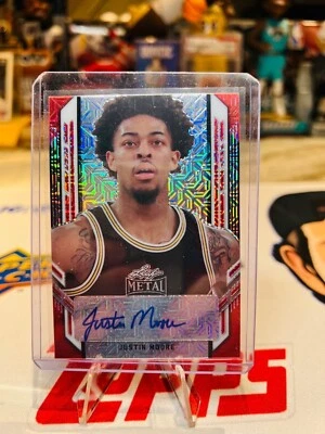 2021-22 Leaf Metal Basketball Justin Moore Rookie auto 2/2 MOJO RED VILLANOVA - Image 1 of 3