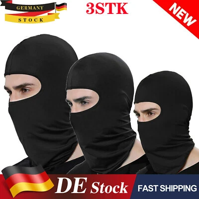 3 Pack Sturmhaube Motorrad Sturmmaske Fahrrad Kopfhaube Halswärmer atmungsaktiv - Bild 1 von 4