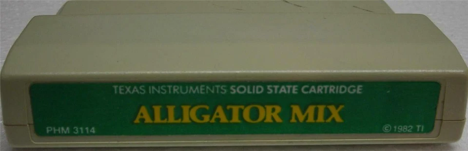 TI-99/4A ALLIGATOR MIX  DLM MATH SKILL BUILDERS BEIGE GREEN CART & MANUAL TESTED - Image 1 of 1
