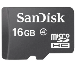SanDisk Class 4 MicroSDHC 16 GB Flash Memory Card (SDSDQM-016G-B35) - Picture 1 of 1