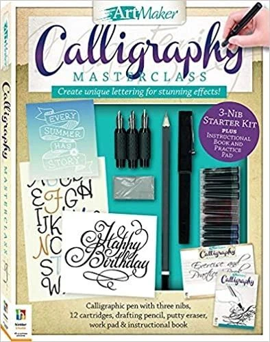Art Maker Calligraphy Masterclass Kit-3 Nib Starter Kit plus Instructional Book - Image 1 of 1