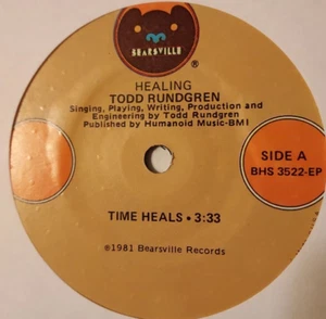 1981 45 Todd Rundgren "Healing" Bearsville Records BHS 3522-EP (No Sleeve) - Picture 1 of 2
