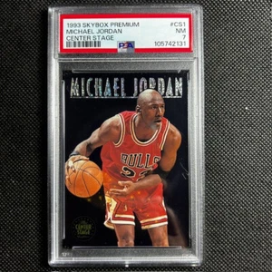 1993 Skybox Premium Center Stage #CS1 Michael Jordan PSA 7 NM Chicago Bulls - Picture 1 of 2