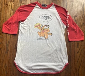 Vintage Garfield Flirts T Shirt Sleepwear 1978 Hard To Be Humble Cartoon Jersey - Picture 1 of 7