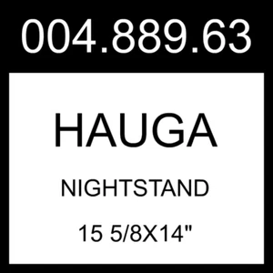 IKEA HAUGA Nightstand White 15 5/8x14" 004.889.63 - Picture 1 of 1