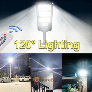 340000lm Commercial Solar Street Light LED Outdoor Dusk Dawn Solar Lighting Bulb - Picture 1 of 13