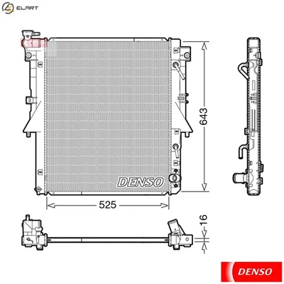 RADIATOR ENGINE COOLING DRM45055 FOR MITSUBISHI TRITON/L200 STRADA 4N15 2.4L - Image 1 of 4