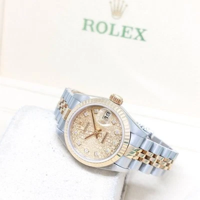 Rolex 18K HG 26mm Champagne Jubilee Big Diamonds Datejust REF: 69173 (W Serial) - Image 1 of 4