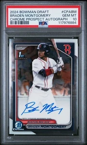 2024 BOWMAN DRAFT CHROME PROSPECT AUTO #CPABM BRADEN MONTGOMERY PSA 10 - Picture 1 of 2
