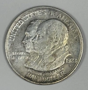 1923-S MONROE COMMEMORATIVE HALF DOLLAR AU/BU - Picture 1 of 3