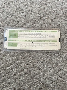 Calculadora de deslizamiento de ángulo de cabeza de generador y flecos de interferencia Alfa American de colección - Imagen 1 de 5