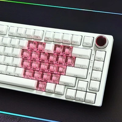 Original Profile PC Love No Carveds Keycap Set 21Keys Backlit Ergonomic Typing - Image 1 of 4