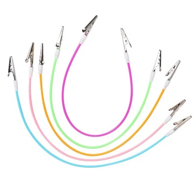 Lot de 5 pinces porte-bavoirs en silicone pour enfants, adultes personnes - Photo 1/4