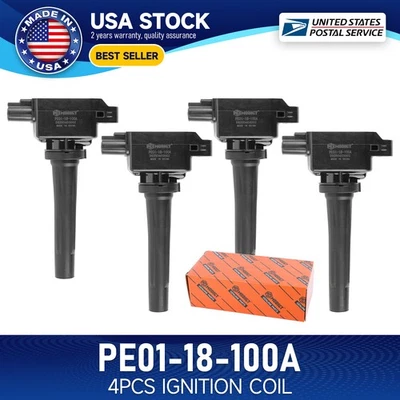 4x nuevas bobinas de encendido premium PE01-18-100A para Mazda 3 6 CX-9 CX-5 CX-3 2012-18 Foto 1 de 4