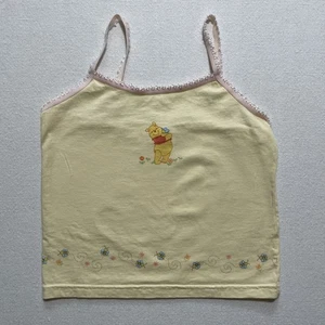 Vintage Disney Winnie the Pooh Shirt Girls Small Camisole Tank Top Bees Flowers - Picture 1 of 7