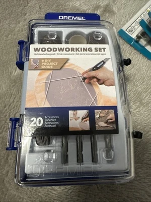 Dremel 681 Woodworking Set Accessory Kit with 20 Rotary Tool Accessories Wood - Image 1 of 4