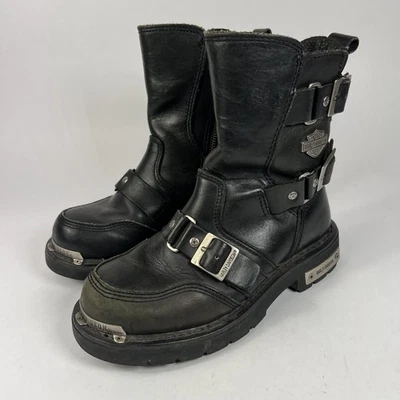 Harley Davidson Boots Womens Size 6.5 Black Leather Harness Motorcycle 81638 - Image 1 of 4