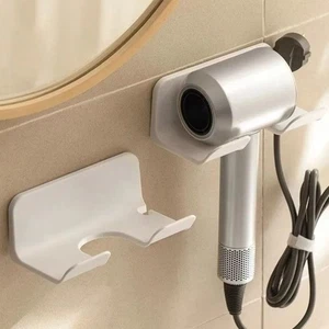 Non Perforated Hair Dryer Rack Self-adhesive Bathroom Storage Rack - Picture 1 of 15
