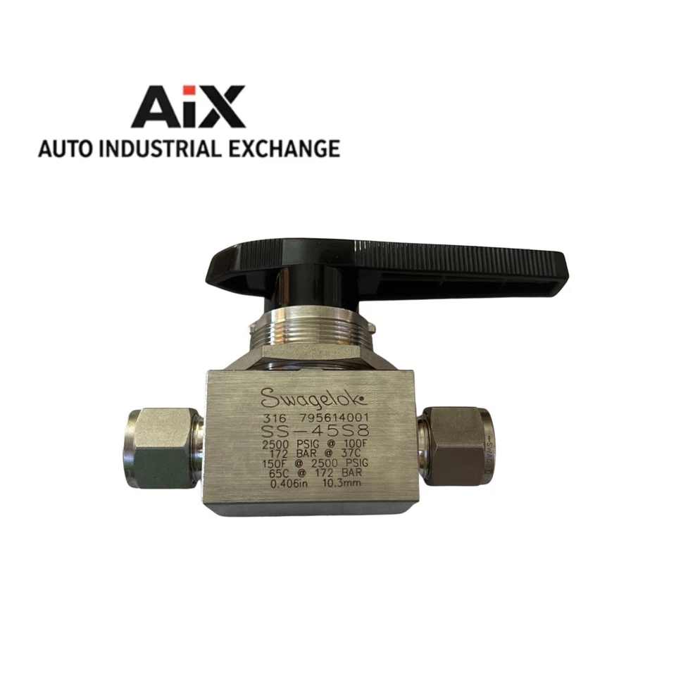 Swagelok SS-45S8 1/2” Ball Valve 2500 PSI Stainless Steel 40 Series ZZP - Image 1 of 1