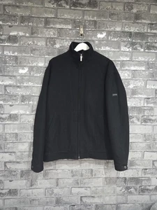 Abrigo de invierno informal inteligente con cremallera de lana negra Rockport para hombre talla L - Imagen 1 de 10