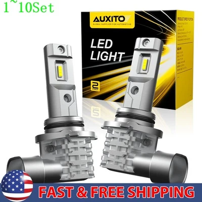 AUXITO LED Headlight Fog Light Driving Bulb 9006 HB4 White Bright CANBUS 1-10Set - Image 1 of 4