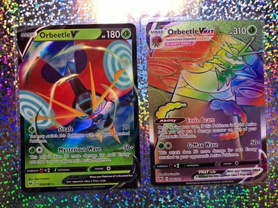 2020 Pokemon TCG Vivid Voltage Rainbow Rare 186/185 Orbeetle VMAX - Image 1 of 4