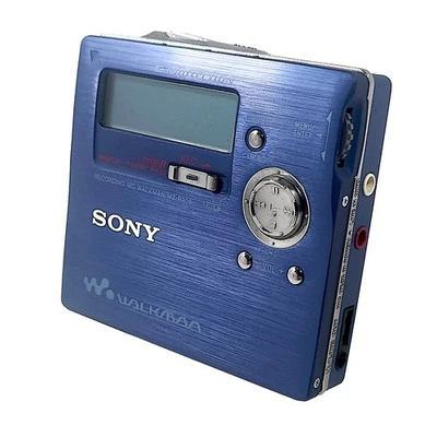 Sony MZ-R909L MiniDisc Recorder Blue - Tested Working MD with minor issue - Image 1 of 4