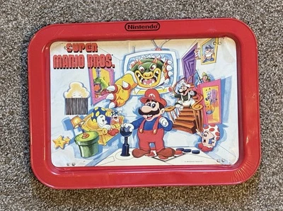 Vintage 1989 Nintendo Super Mario Bros Metal TV Tray Iconic Nostalgic Rare - Image 1 of 4