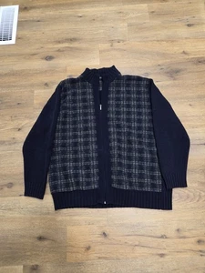 Herren Gionfriddo Karo Wolle Pullover Jacke Made In Italy Größe 3XL - Bild 1 von 7