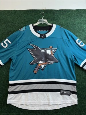 Camiseta deportiva de hockey para hombre San Jose’ Sharks ERIK KARLSSON #65 2XL Fanatics Breakaway Foto 1 de 4