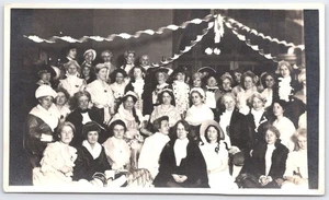 Vintage Black & White Group Portrait Women in Early 1900s Costume - Picture 1 of 2