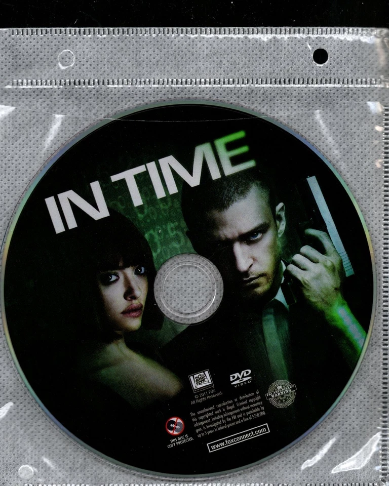 In Time (2011) DVD  *DISC ONLY* = REGION 1 - Justin Timberlake - Image 1 of 1