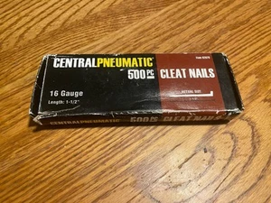 Central Pneumatic 62970 Cleat Nails 16 Gauge 1-1/2” Length 550+ Count - Picture 1 of 2