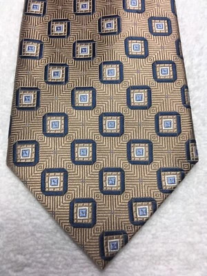 MEETING STREET MENS TIE BEIGE WITH BLUE 4 X 59 NWT - Image 1 of 4