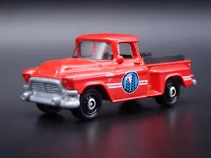 1957 57 GMC Stepside Pick-Up Camion Rosso 1:64 Scala da Collezione Modellino - Foto 1 di 7