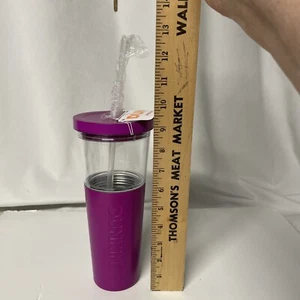 Dunkin Tumbler 28oz 2-in-1 Mixed Media Tumbler 2024 Purple 4 Pieces NWT - Picture 1 of 11