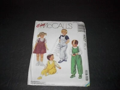 McCall's Pattern 4927 Toddlers' Jumper, Jumpsuit and Top  Three Styles Size 3 UC - Image 1 of 3