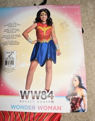 Nuevo Vestido Niñas Mujer Maravilla Halloween Talla Pequeña WW84 Foto 1 de 3