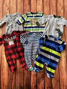 Carter’s 3 Monate Jungen Winter Footie Pyjama Set Reißverschluss Druckknopf BxN - Bild 1 von 7