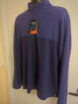 Suéter Chaps Manga Larga Golf FPS 40 Fácil Secado Absorbe Humedad Azul Talla XL Foto 1 de 4