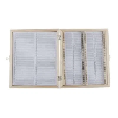 Microscope Slide Wooden Box Suits 100 Pieces Slides, Glass Prepared Microscope - Image 1 of 4