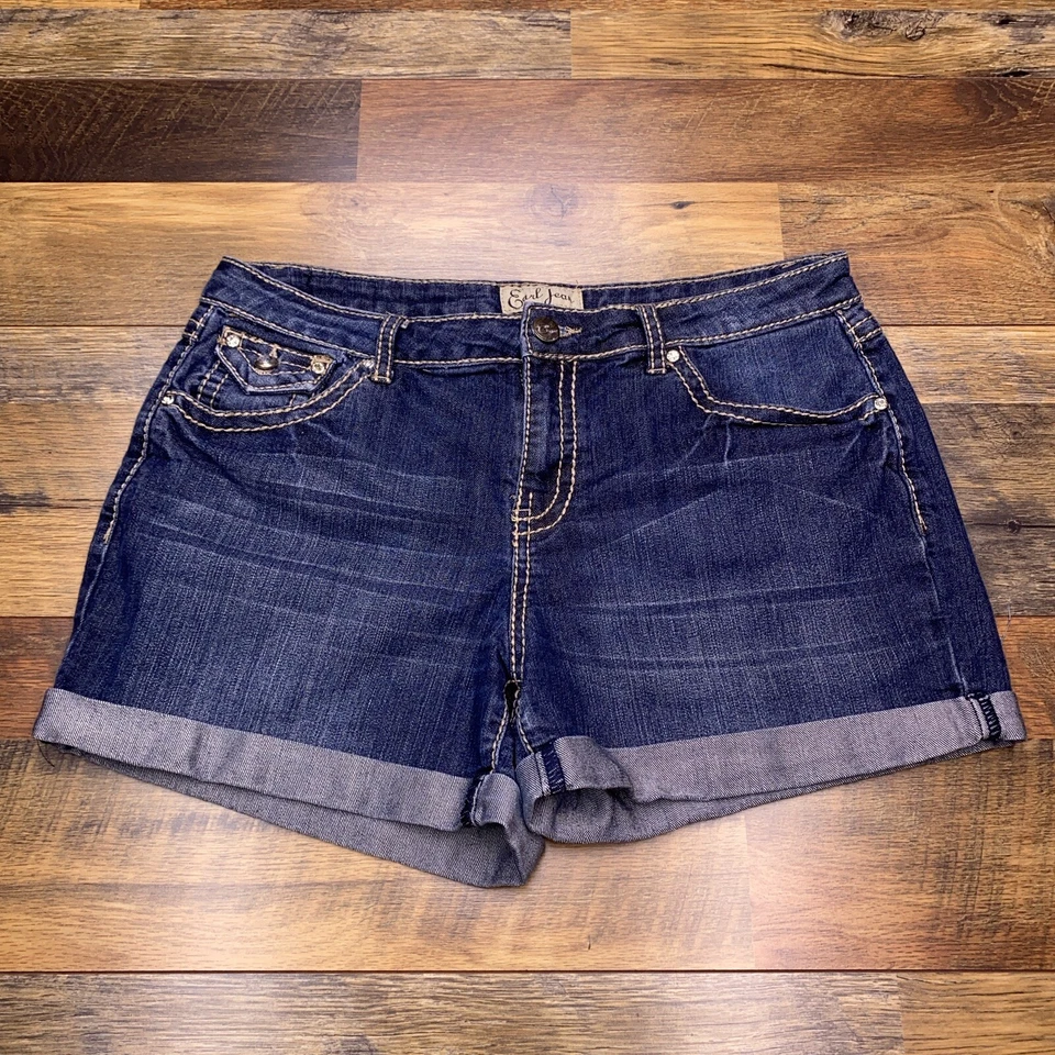 Earl Jeans Short 10 Mid Rise Cuffed Denim Stretch - Image 1 of 4