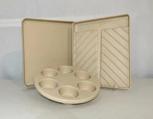 Anchor Hocking Microware Baking Pan PM444-TI Bacon PM469-T1 Muffin PM 447-TI (A4 - Picture 1 of 11